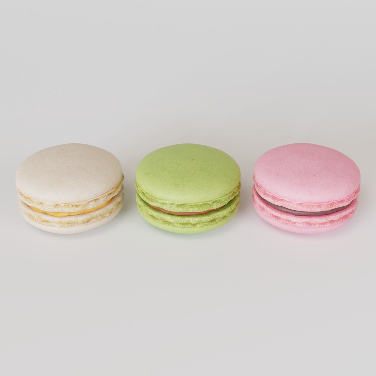 Macarons Low Poly macaron Low-poly 3D model_5