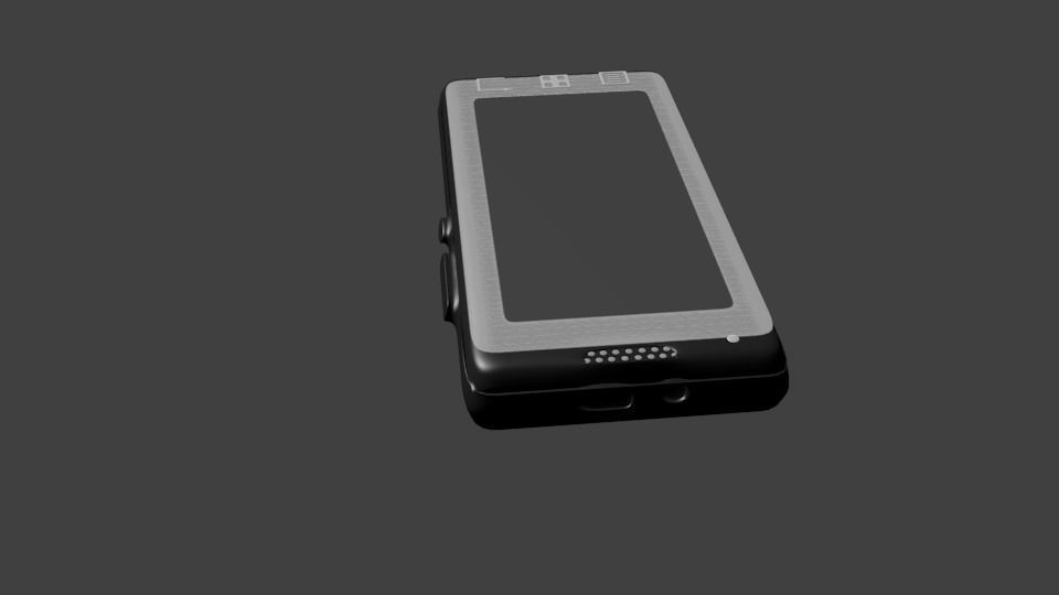 mobile phone lenovo Low-poly 3D model_1