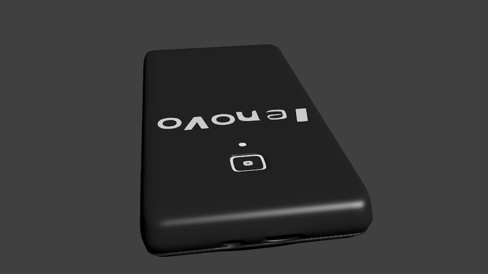 mobile phone lenovo Low-poly 3D model_3