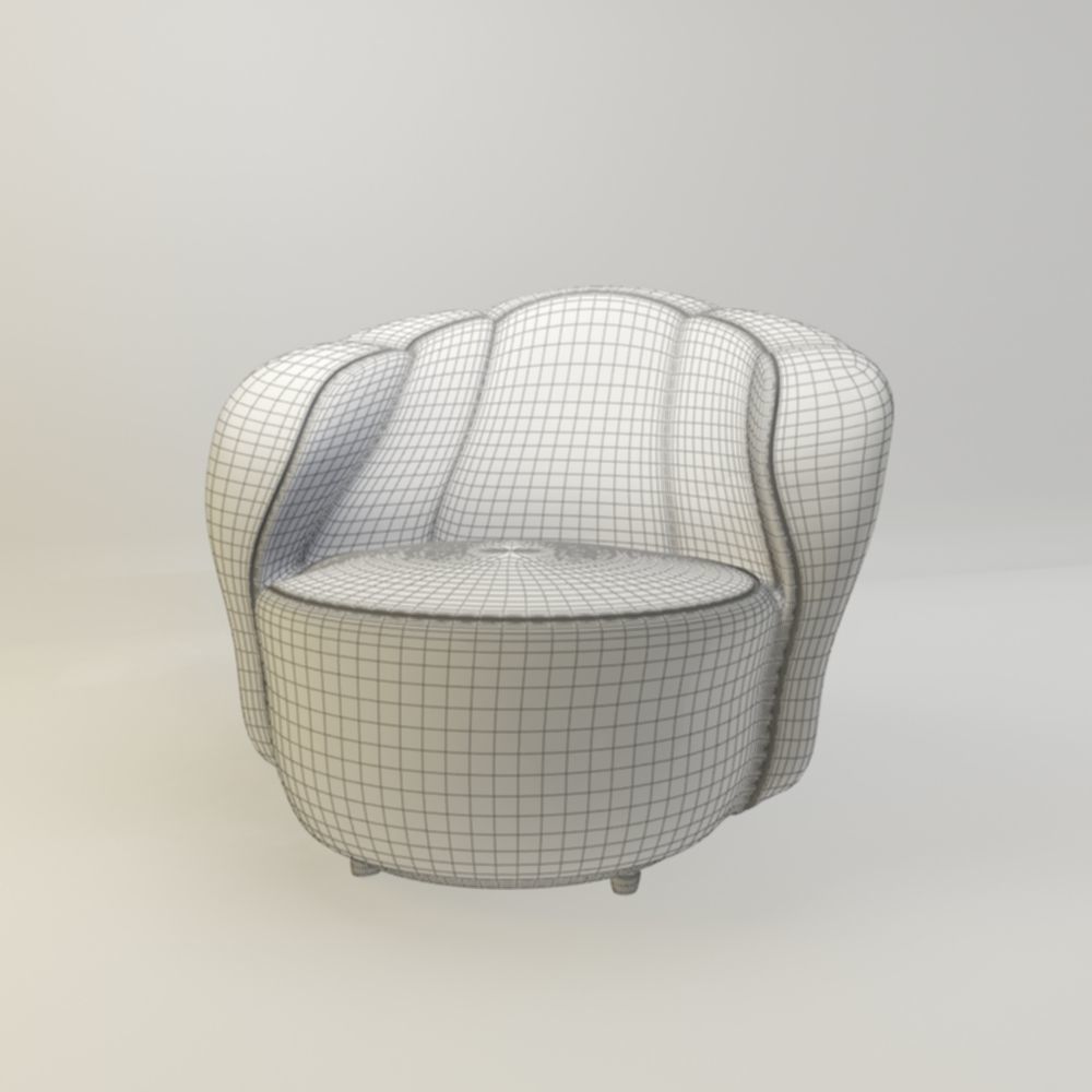 chair plaid 3D print model_6