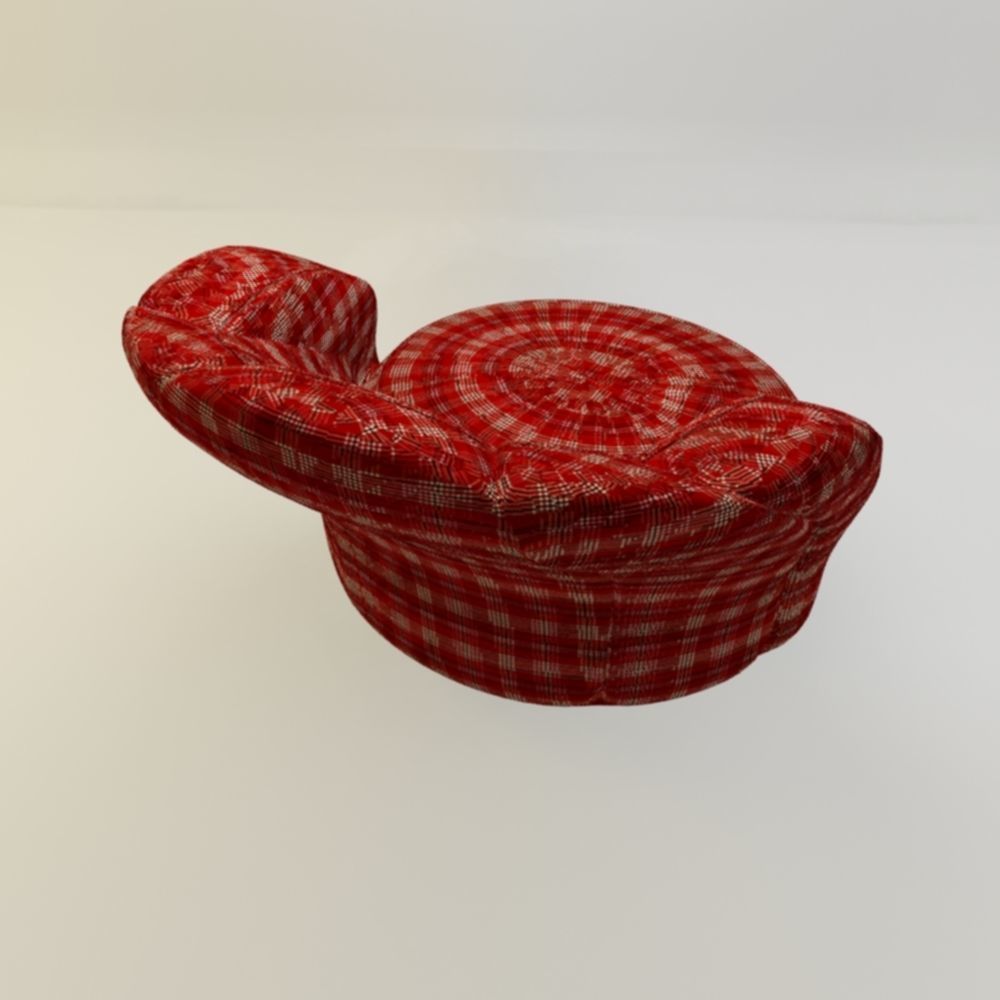 chair plaid 3D print model_2