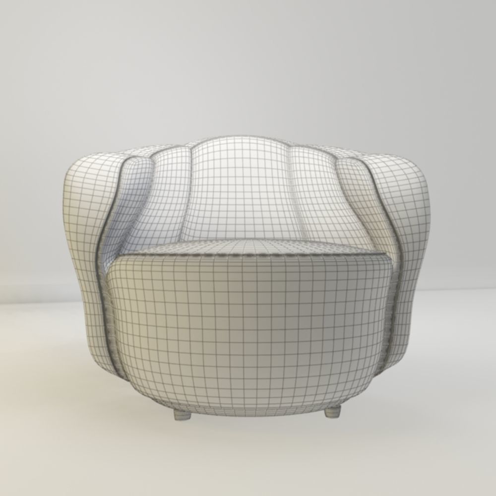 chair plaid 3D print model_7