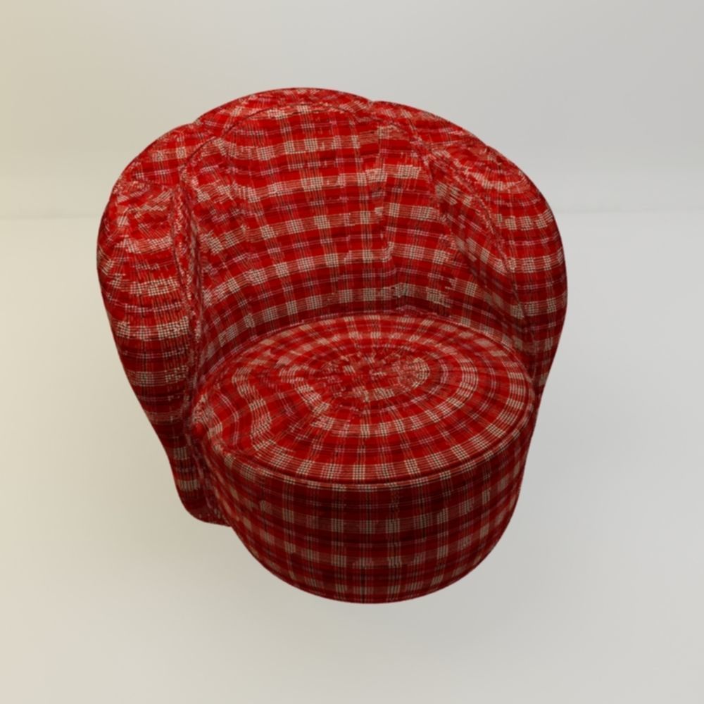 chair plaid 3D print model_1
