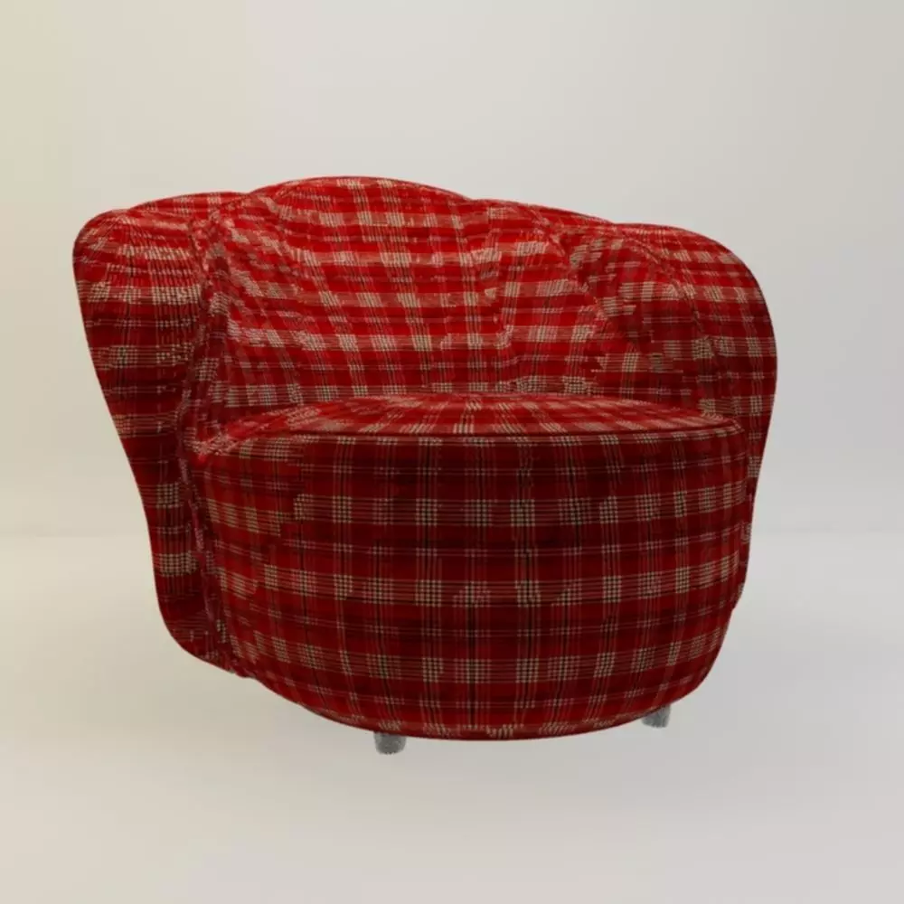 chair plaid 3D print model_0
