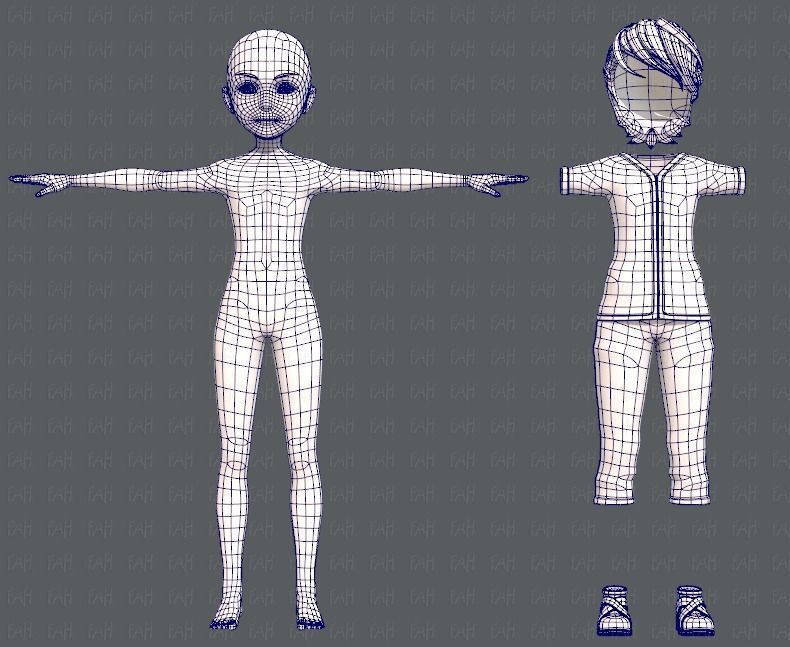 Base ManV02 Clothing V01 Low-poly 3D model_2