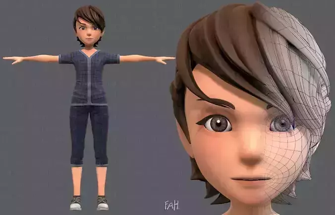 Base ManV02 Clothing V01 Low-poly 3D model