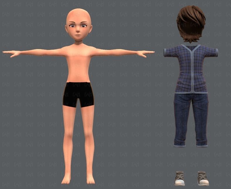 Base ManV02 Clothing V01 Low-poly 3D model_1