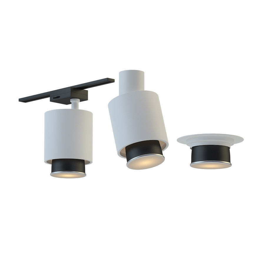 Fabbian claque lamp set 3D model_3