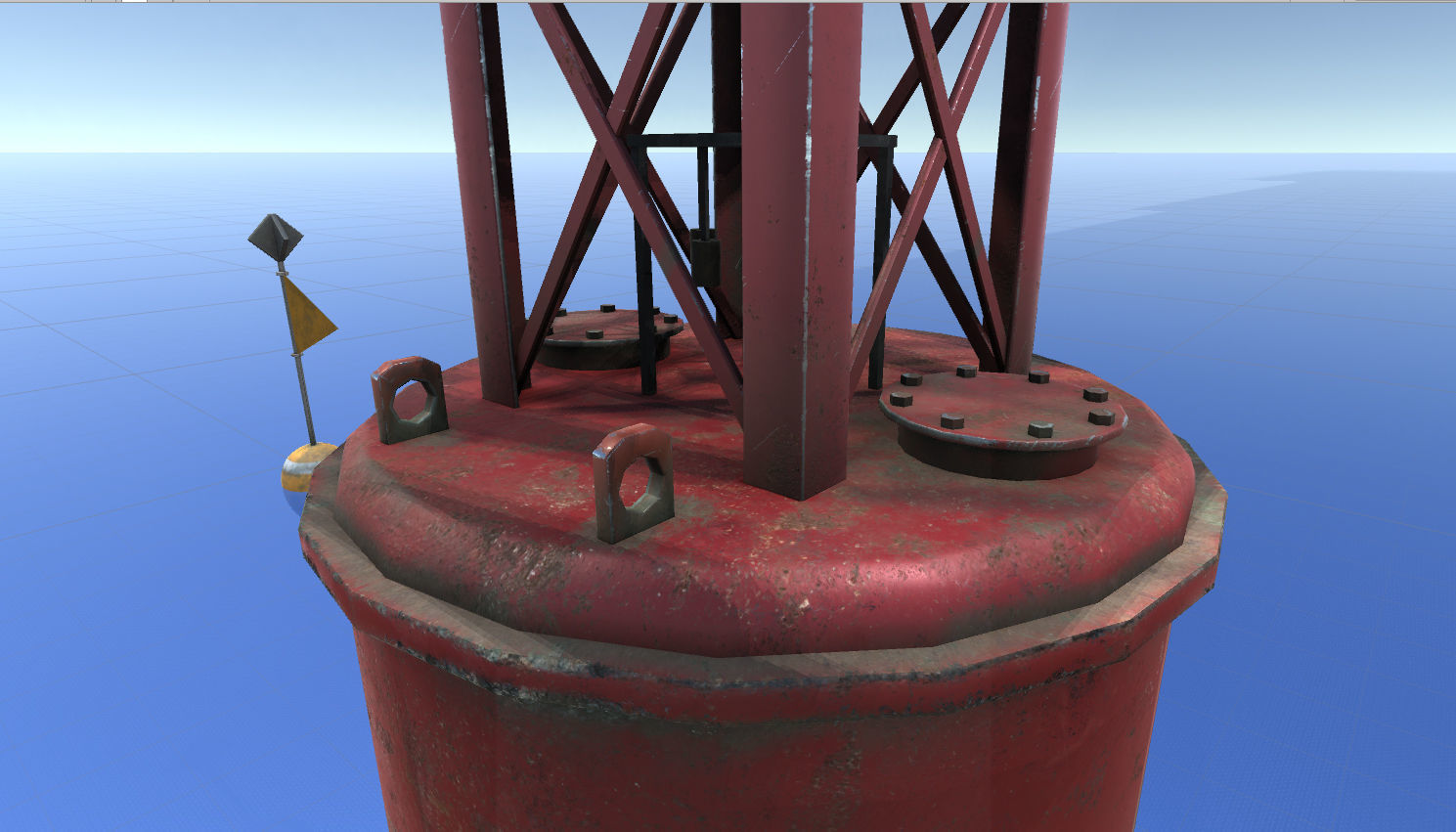Buoy Set lighthouse Low-poly 3D model_4