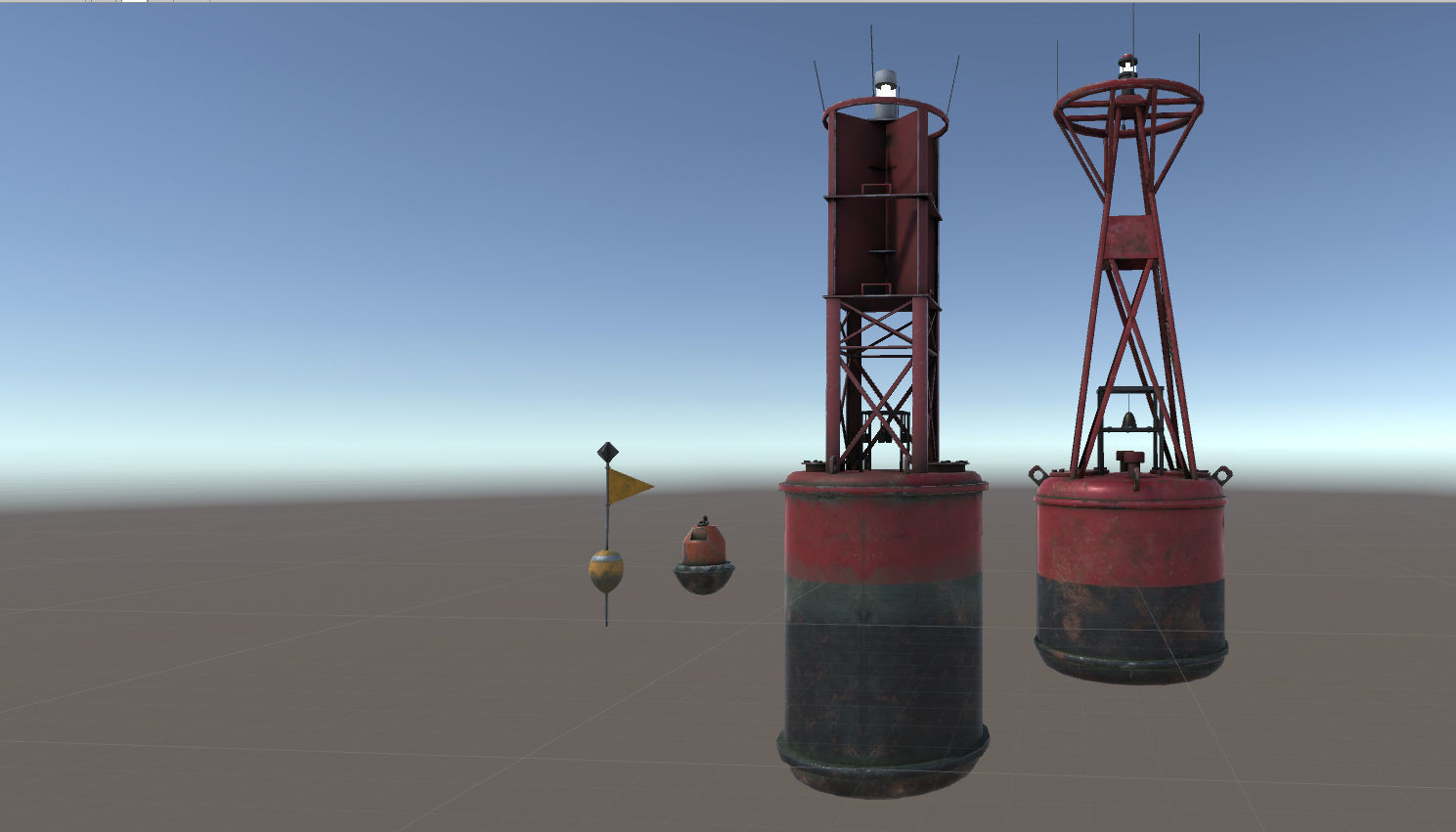 Buoy Set lighthouse Low-poly 3D model_5