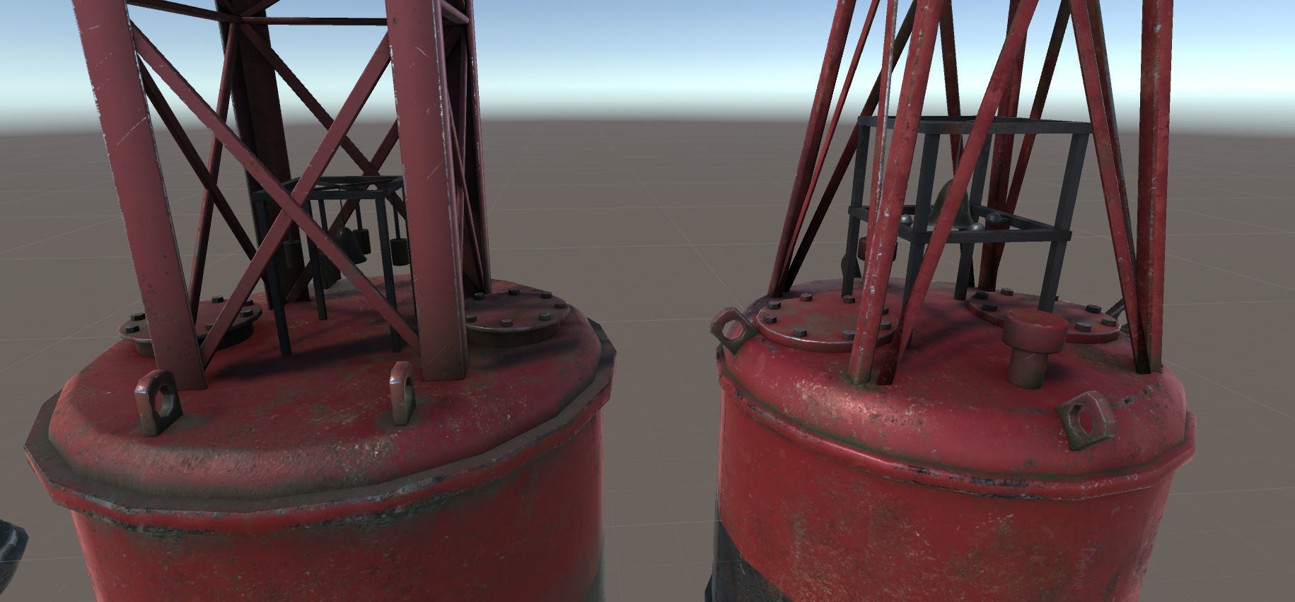 Buoy Set lighthouse Low-poly 3D model_6