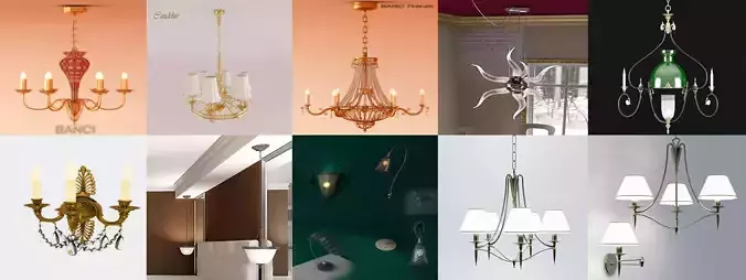 10 lamps  models pack