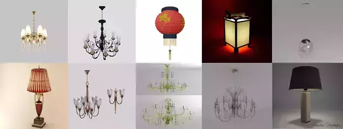 10 lamps  models pack
