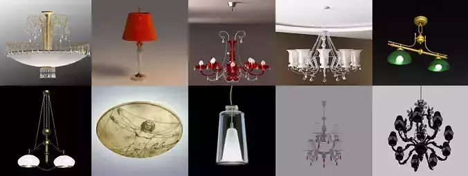 10 lamps  models pack