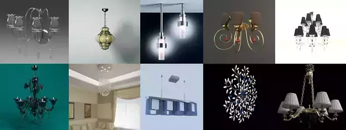 10 lamps  models pack