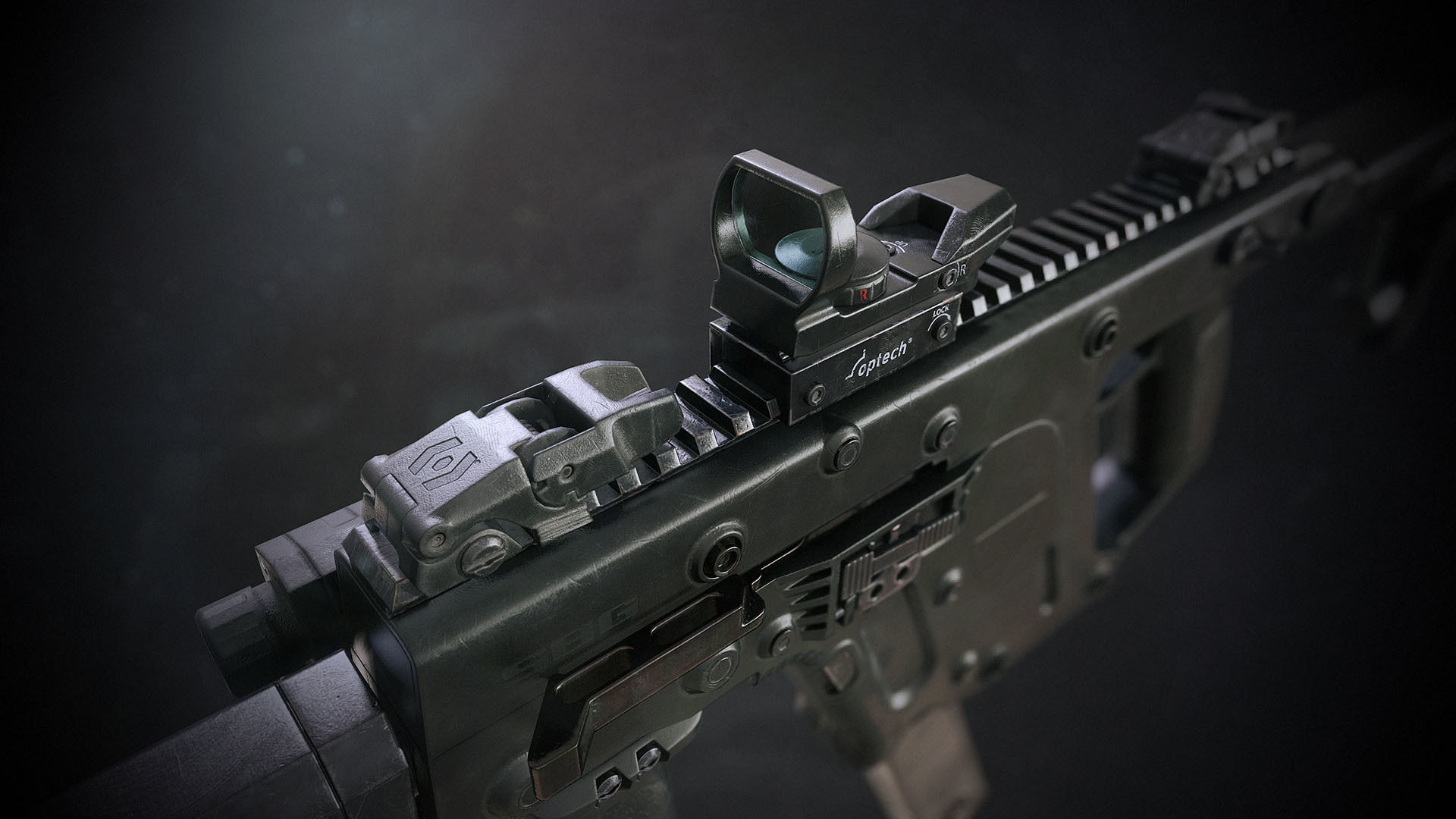 SBG Submachine Gun Low-poly 3D model_6