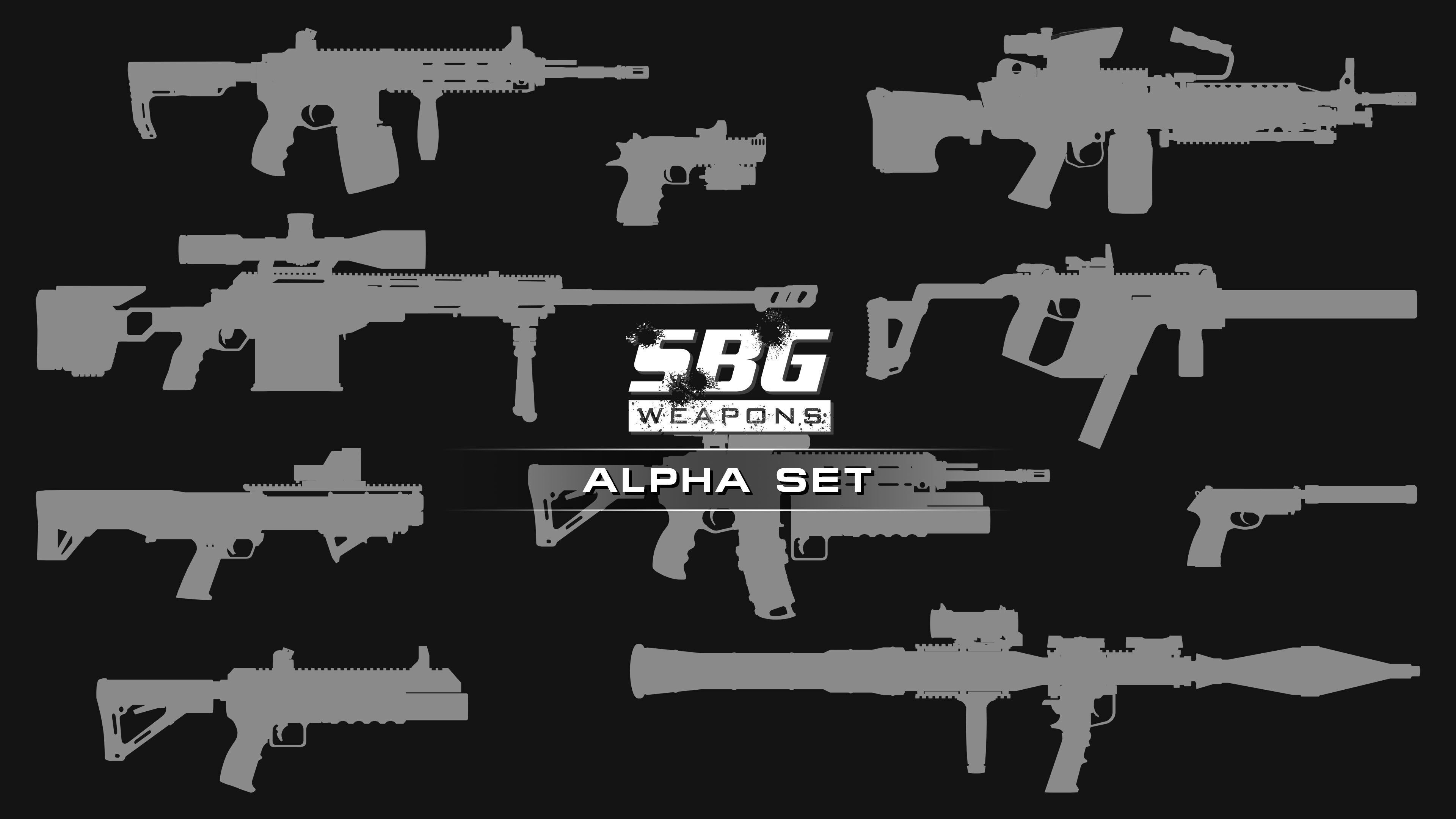 SBG Submachine Gun Low-poly 3D model_11