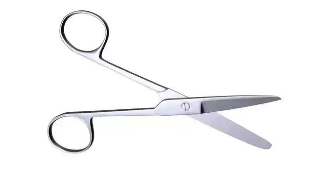 Chirurgical scissors sharp stump Low-poly 3D model