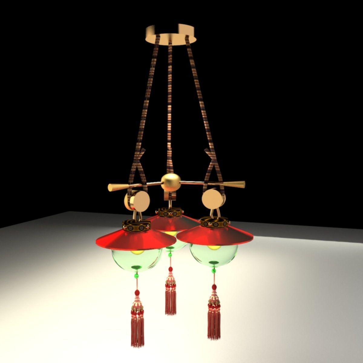 Chinese lantern 3D model_1