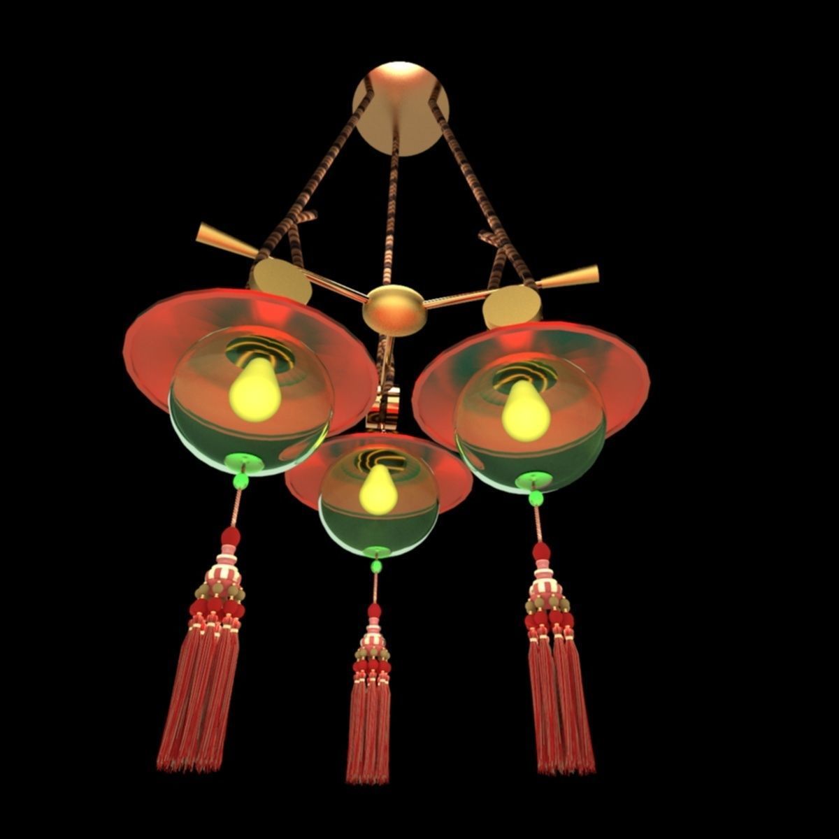 Chinese lantern 3D model_3