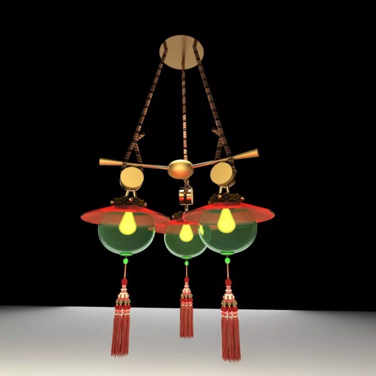 Chinese lantern 3D model_0