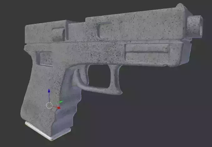 Pistol Low Poly gun Low-poly 3D model