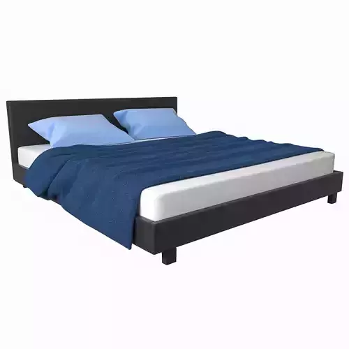 Bed 160x200 cm Leather Frame