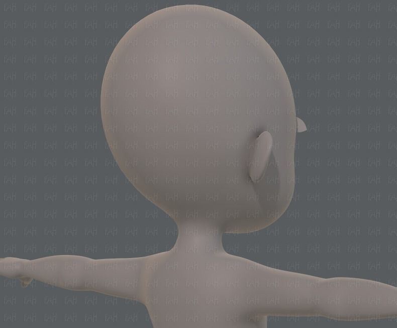 Base mesh girl characterV07 Low-poly 3D model_20