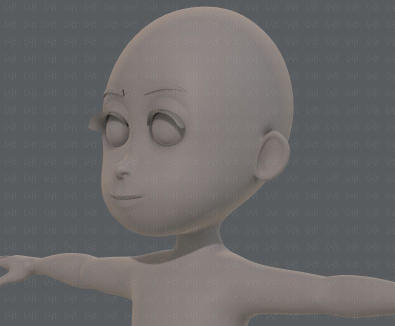 Base mesh girl characterV07 Low-poly 3D model_24