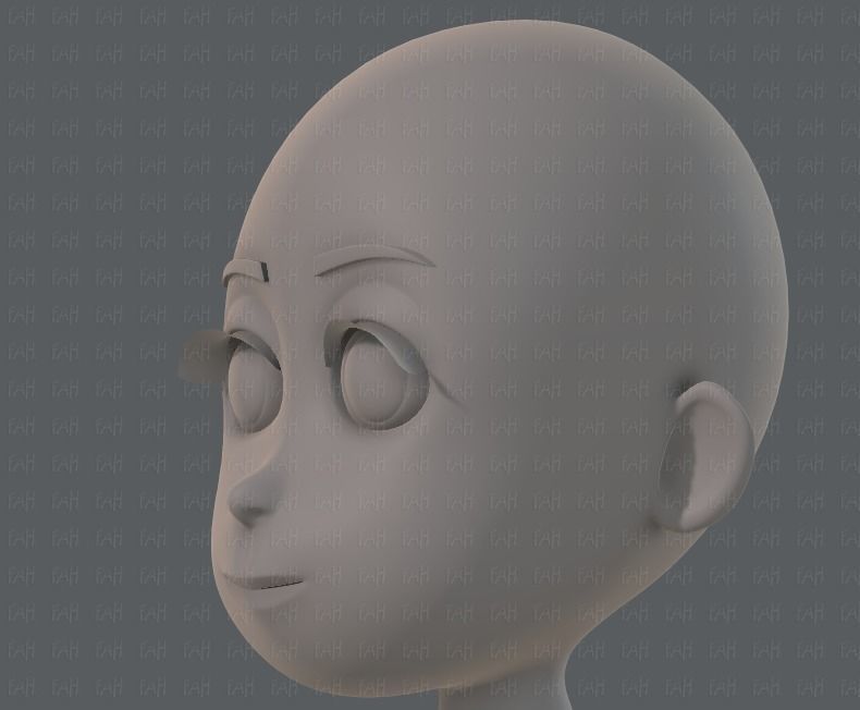 Base mesh girl characterV07 Low-poly 3D model_37