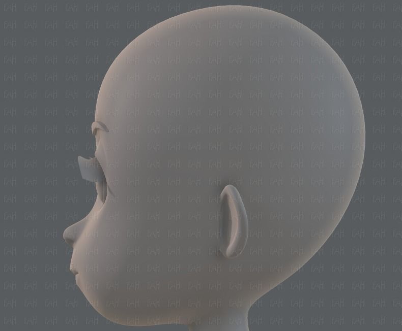 Base mesh girl characterV07 Low-poly 3D model_39