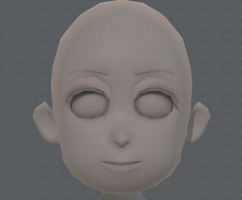 Base mesh girl characterV07 Low-poly 3D model_35