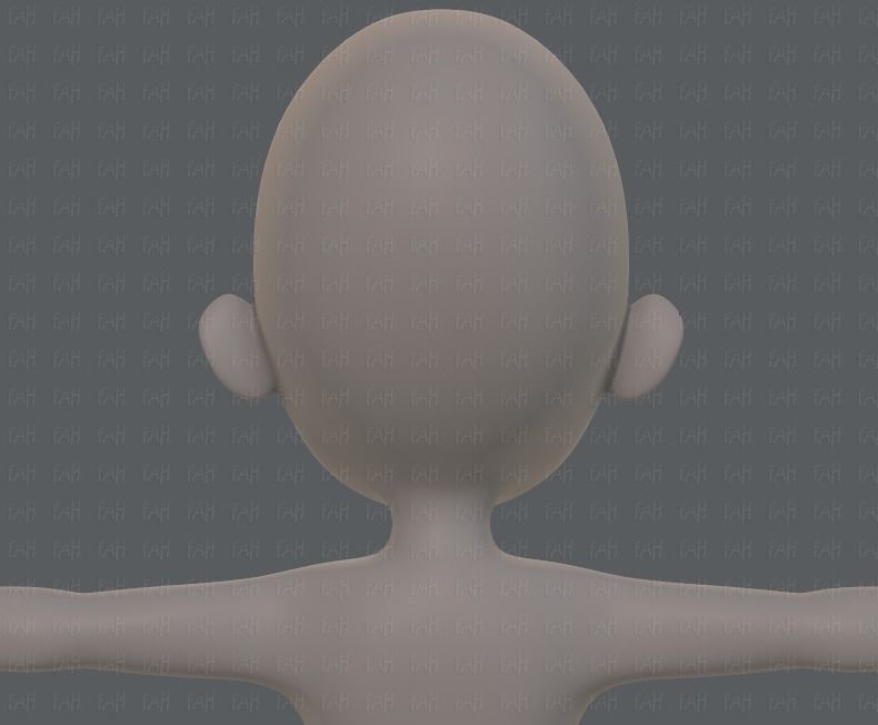 Base mesh girl characterV07 Low-poly 3D model_21