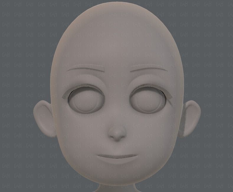 Base mesh girl characterV07 Low-poly 3D model_33