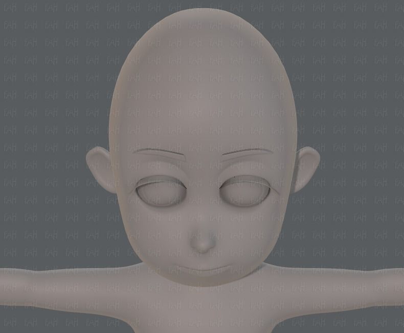 Base mesh girl characterV07 Low-poly 3D model_41