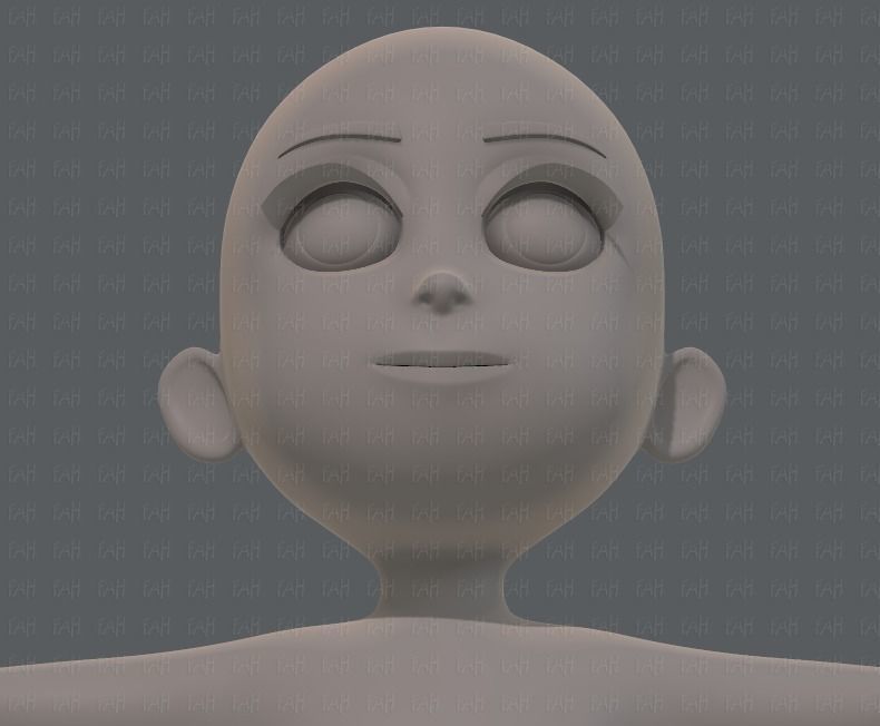 Base mesh girl characterV07 Low-poly 3D model_43