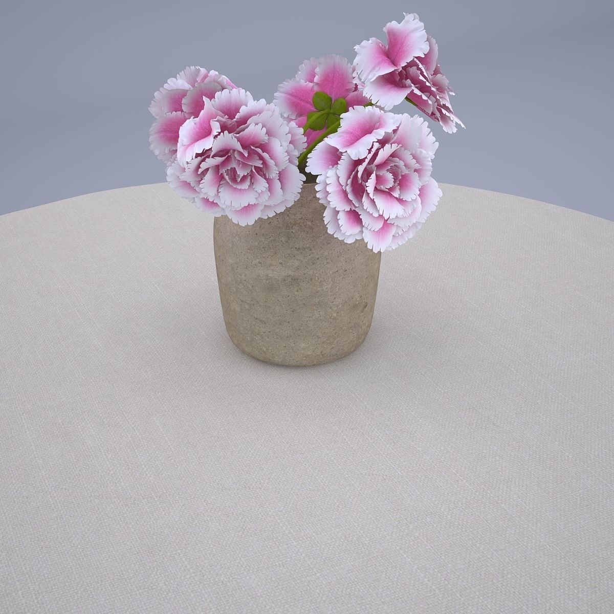 Wedding Table with Flowers 3D model_2