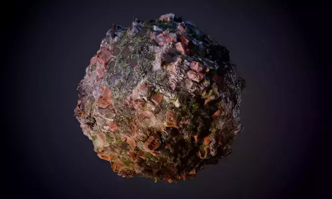 Brick Rubble Debris Seamless PBR Texture