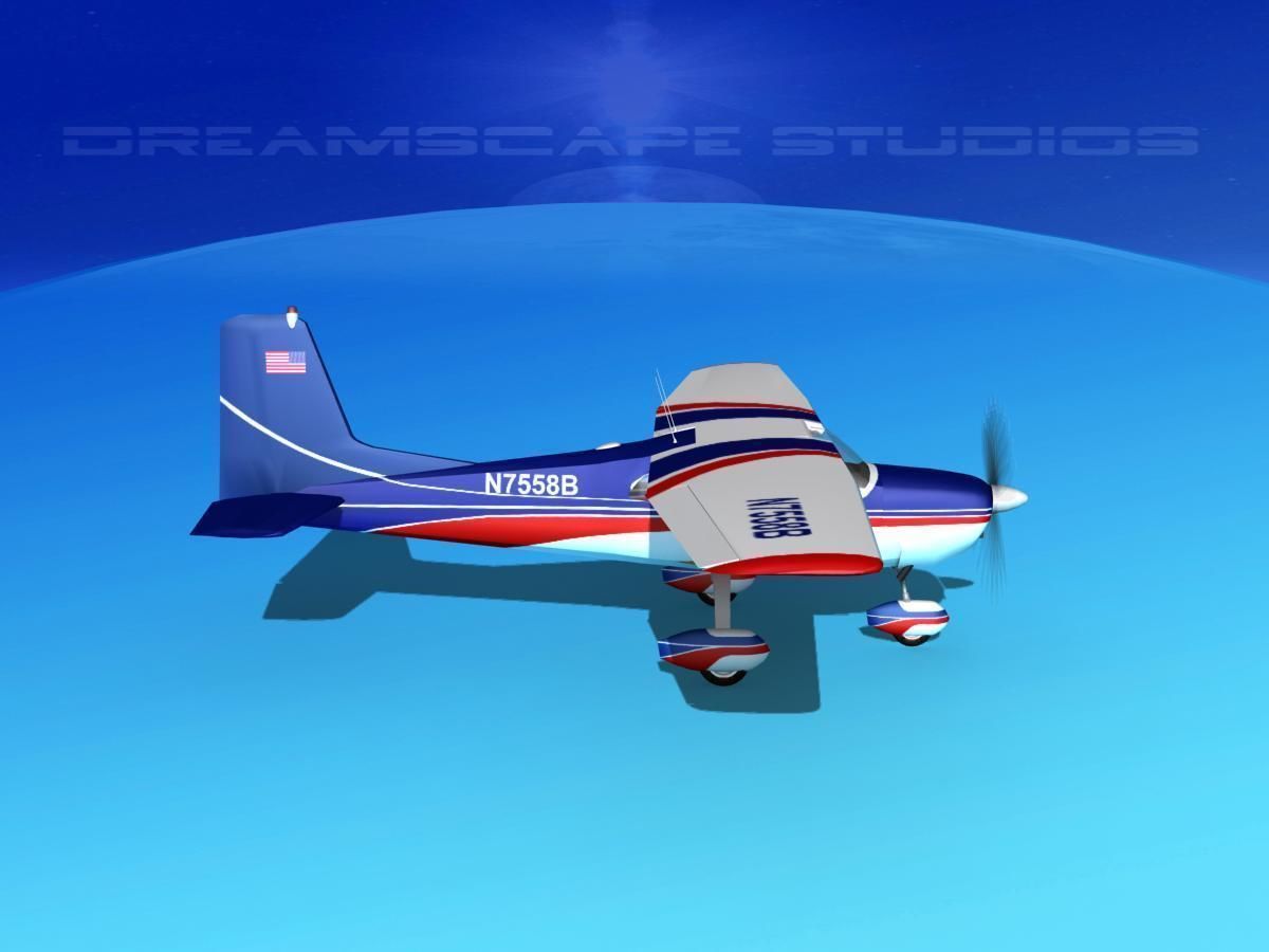 Cessna 172 Skyhawk 1958 V02 3D model_5