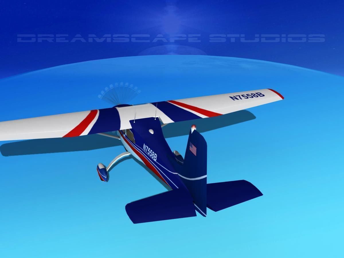 Cessna 172 Skyhawk 1958 V02 3D model_8