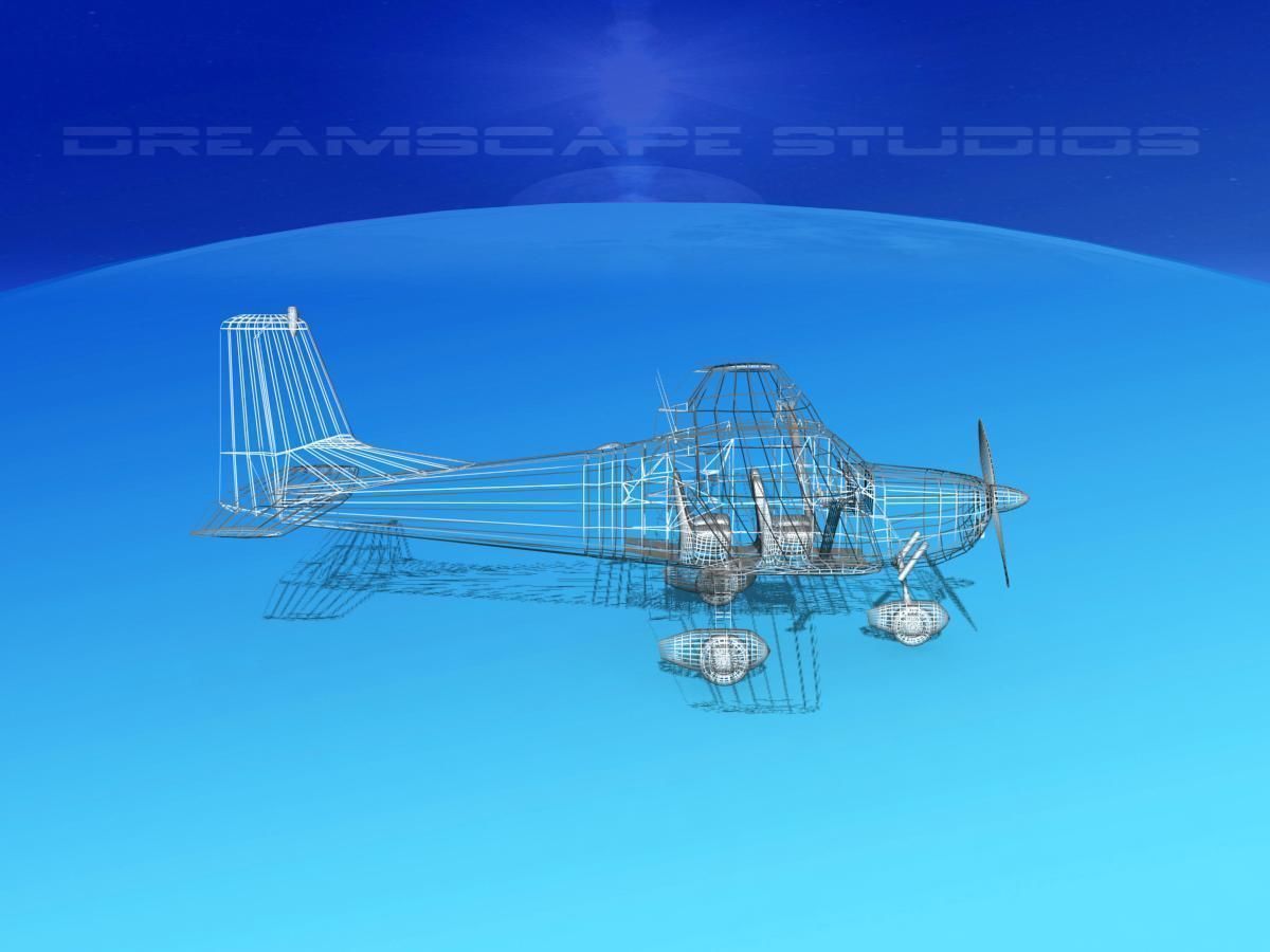 Cessna 172 Skyhawk 1958 V02 3D model_14