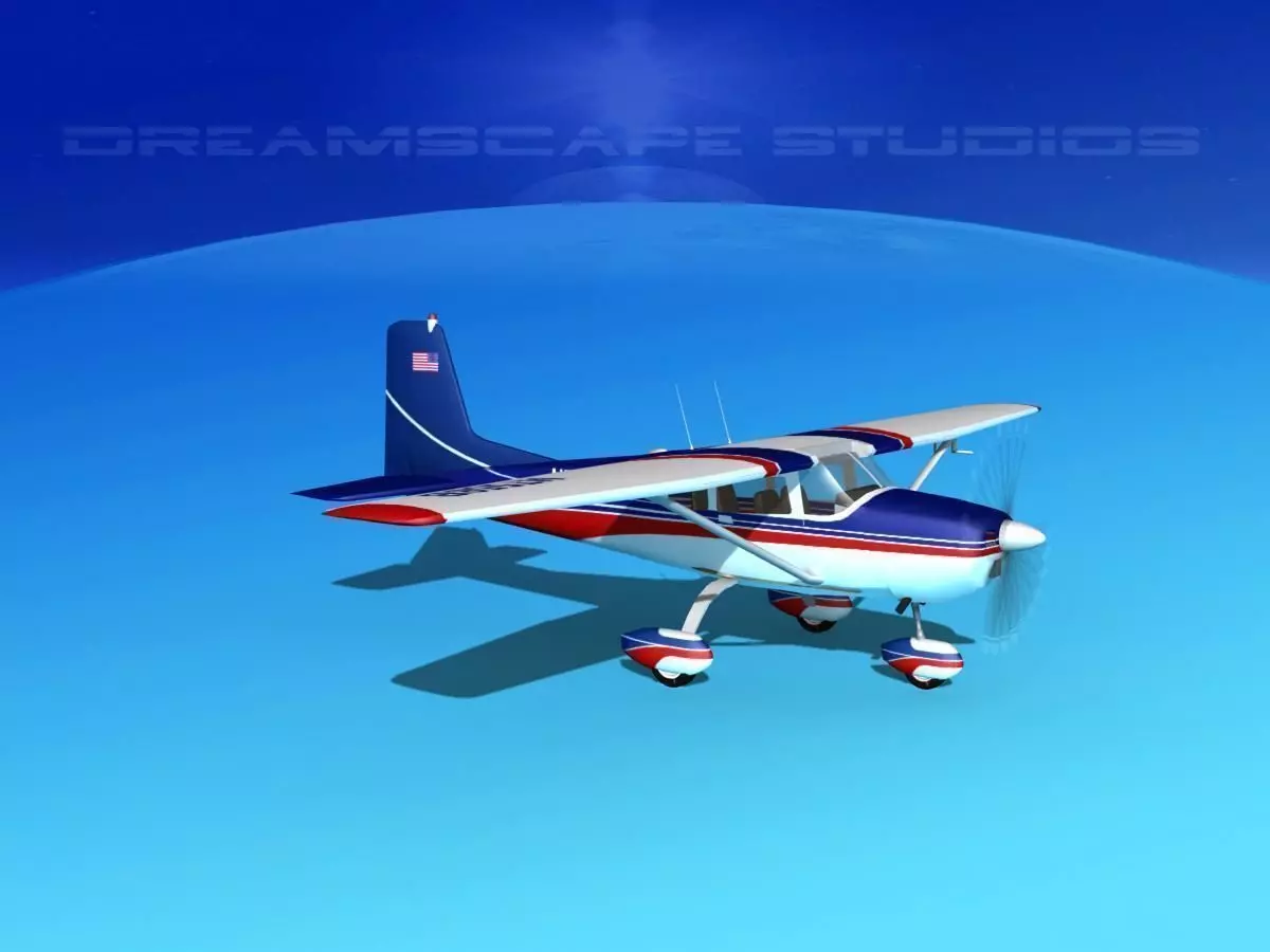 Cessna 172 Skyhawk 1958 V02 3D model_0