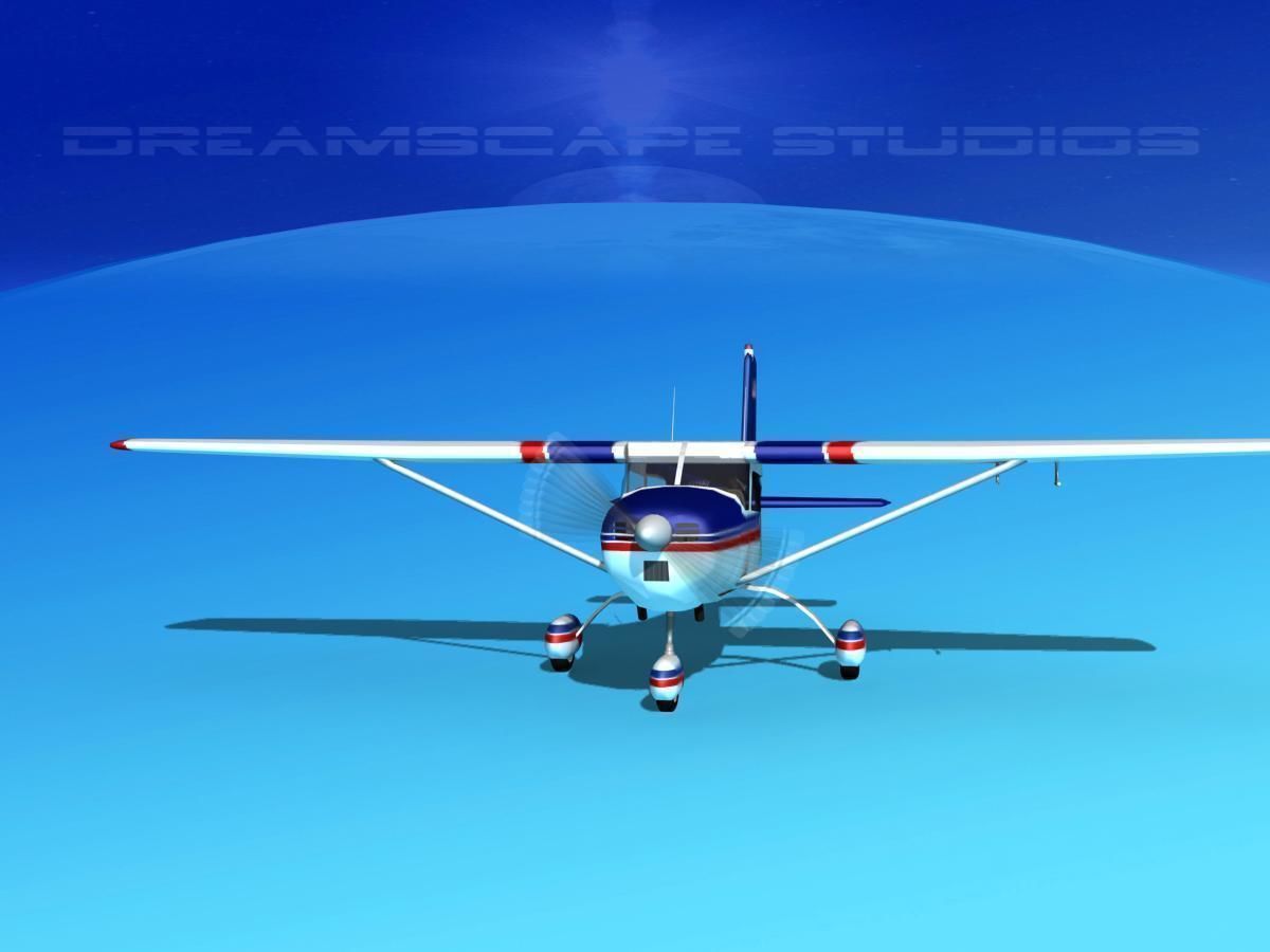 Cessna 172 Skyhawk 1958 V02 3D model_3