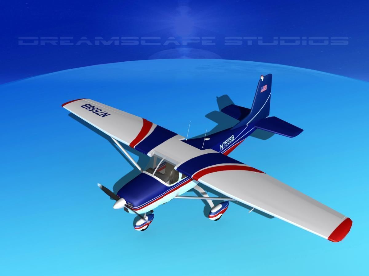 Cessna 172 Skyhawk 1958 V02 3D model_11