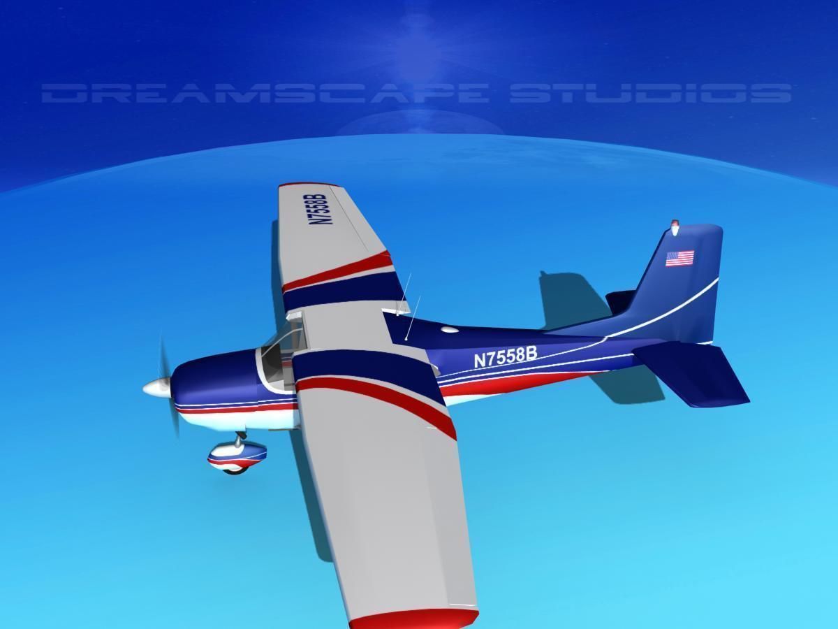 Cessna 172 Skyhawk 1958 V02 3D model_9