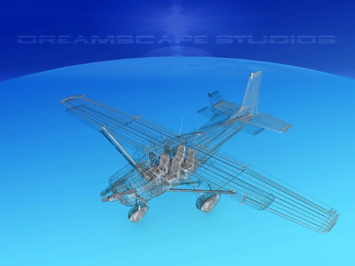Cessna 172 Skyhawk 1958 Civil Air Patrol 3D model_16
