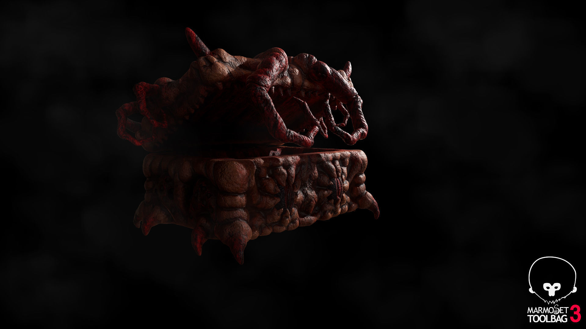 The treasure of the Demon Crab - CraBox Mimic Low-poly 3D model_6