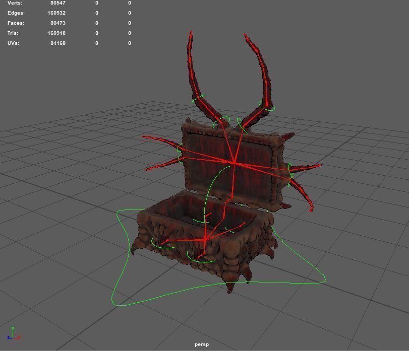 The treasure of the Demon Crab - CraBox Mimic Low-poly 3D model_11