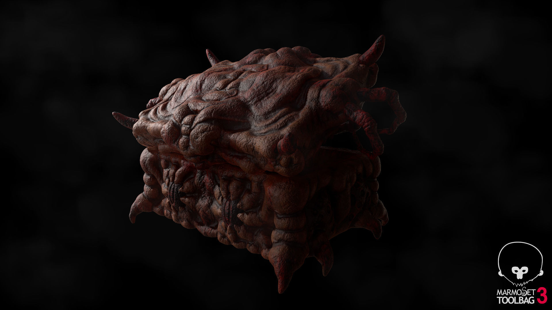 The treasure of the Demon Crab - CraBox Mimic Low-poly 3D model_7