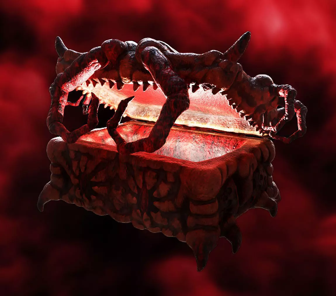 The treasure of the Demon Crab - CraBox Mimic Low-poly 3D model_0